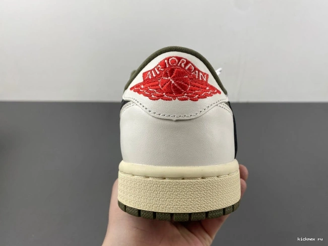 Rep Kickmax SCOTT JORDAN OG LOW OLIVE 1 X AIR TRAVIS MEDIUM DM7866-200 0717